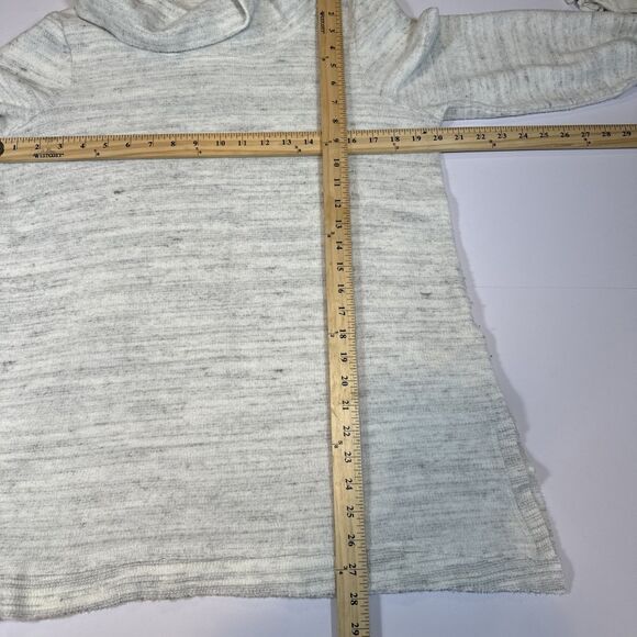 Anthropologie‎ Maeve Risa Hacci Tunic Sweater Sz L Grey Marled Cowl Neck Relaxed - Picture 13 of 16